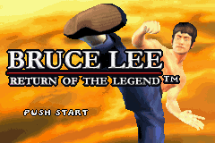 Bruce Lee: Return of the Legend title screen for GameBoy Advance